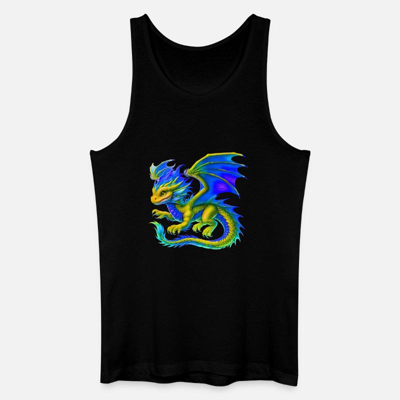 Drache - Männer Bio Tank Top - Schwarz