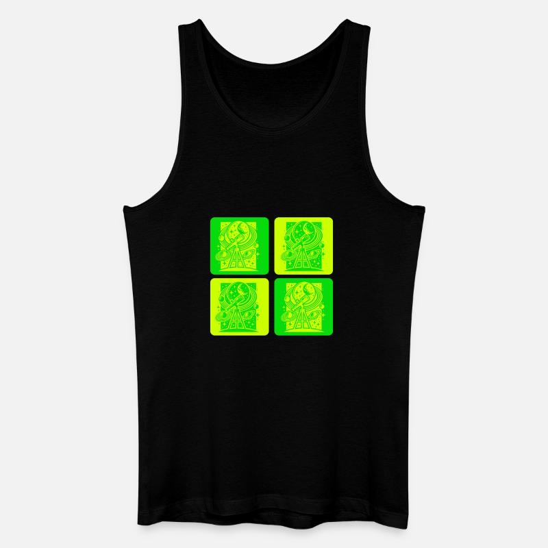 Astronomie Retro Design - Männer Bio Tank Top - Schwarz