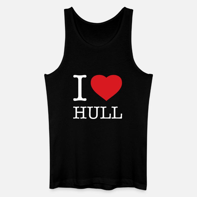 I LOVE HULL - Männer Bio Tank Top - Schwarz