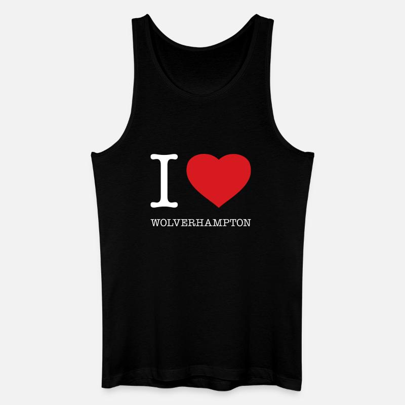 I LOVE WOLVERHAMPTON - Männer Bio Tank Top - Schwarz
