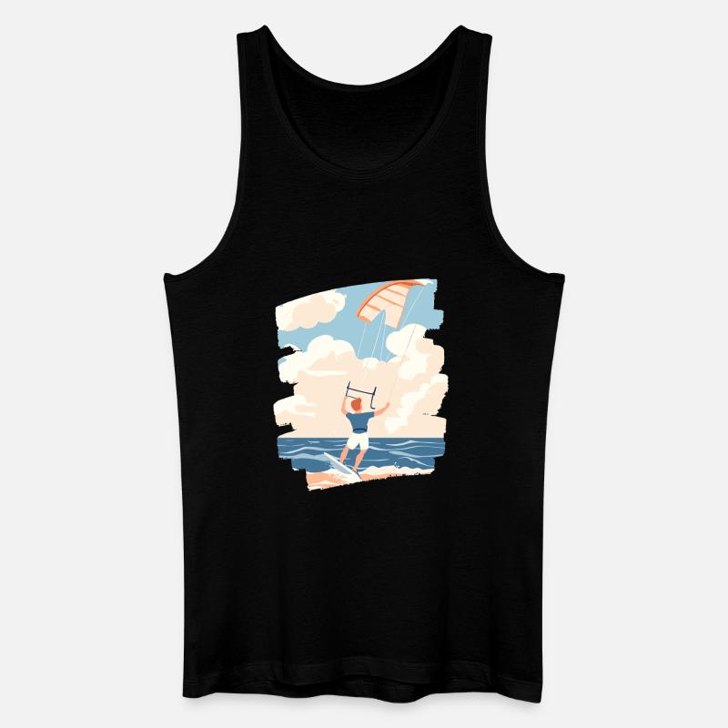 Kitesurfer - Männer Bio Tank Top - Schwarz