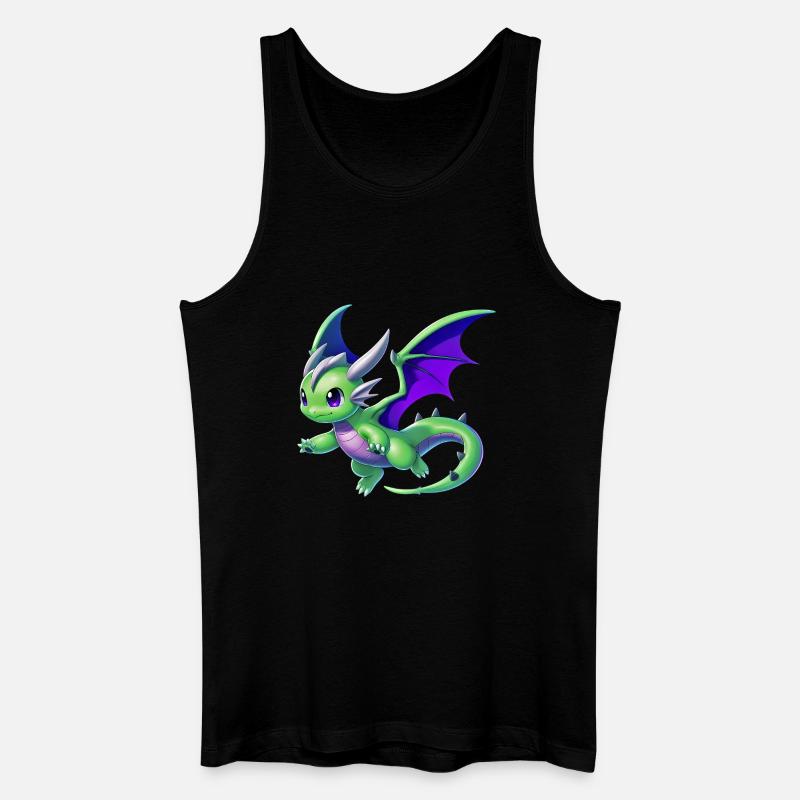 Drache - Männer Bio Tank Top - Schwarz