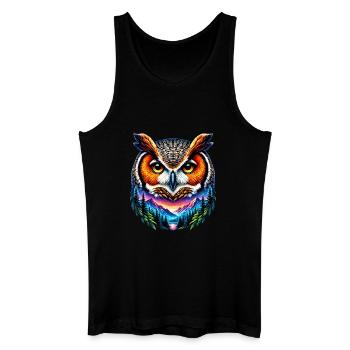 Owl - Men’s Organic Tank Top - black - Front