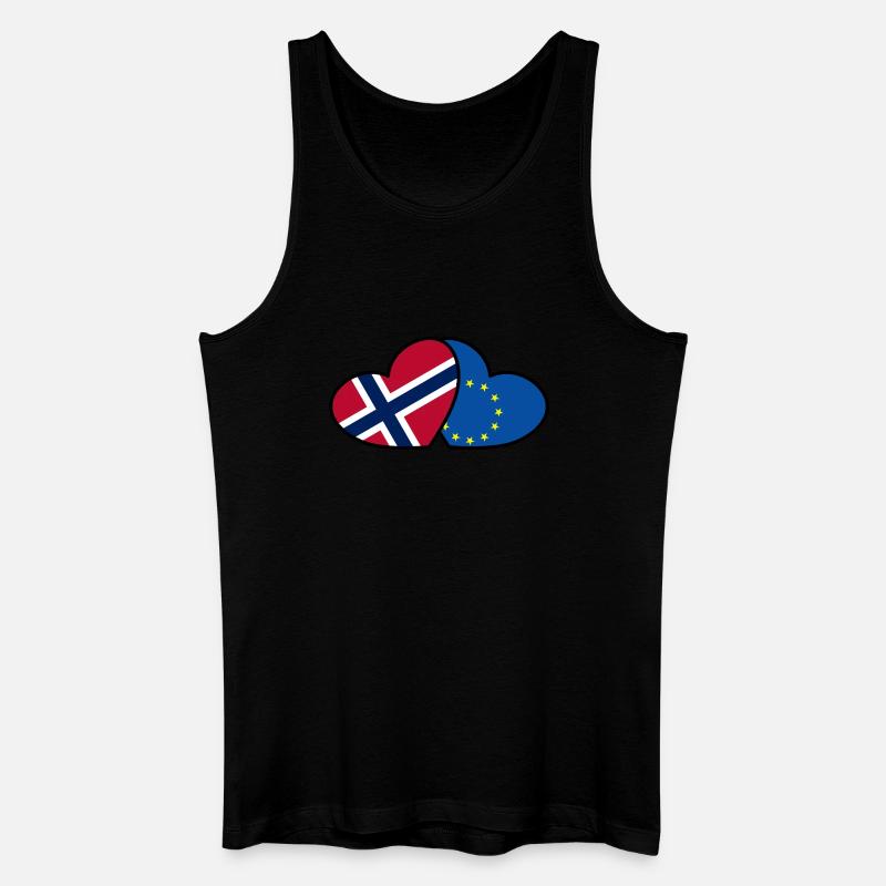 Norwegen <3 EU - Männer Bio Tank Top - Schwarz