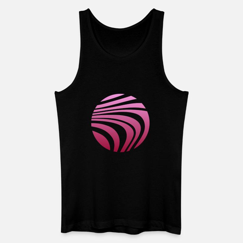 Psychedelic Pattern Pink Gradient - Men’s Organic Tank Top - black