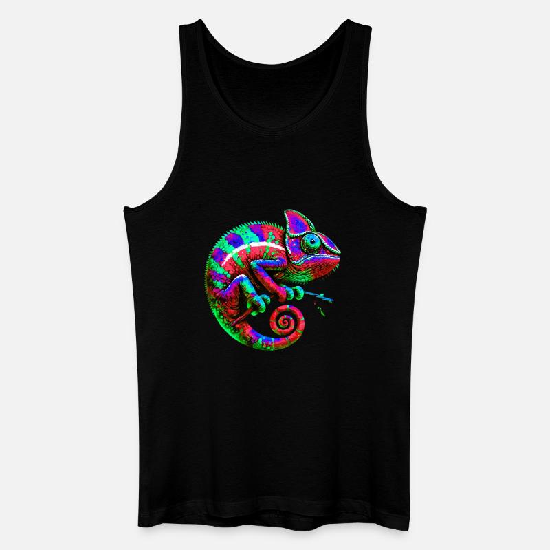 Chamäleon - Männer Bio Tank Top - Schwarz