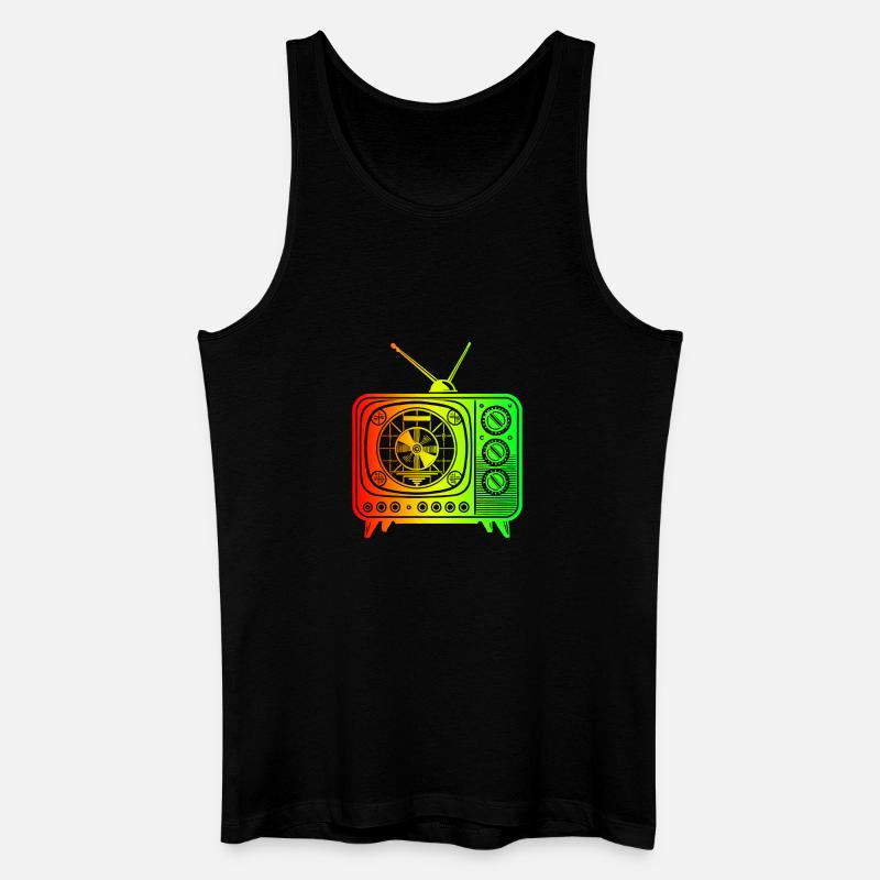 Retro TV – Oldschool Vibes - Männer Bio Tank Top - Schwarz