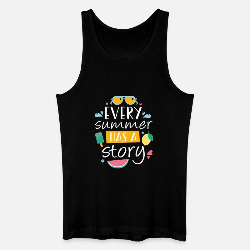Jeder Sommer hat eine Geschichte - Männer Bio Tank Top - Schwarz