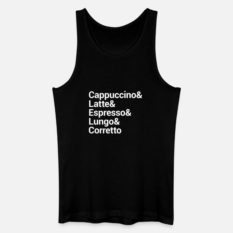 Kaffee-Stil Typografie Design - Männer Bio Tank Top - Schwarz