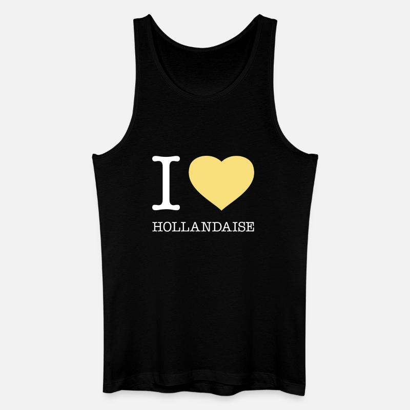 I LOVE HOLLANDAISE - Männer Bio Tank Top - Schwarz