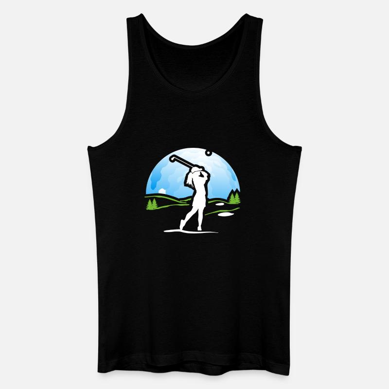 Golferin Golf Golf Shirt Geschenk - Männer Bio Tank Top - Schwarz