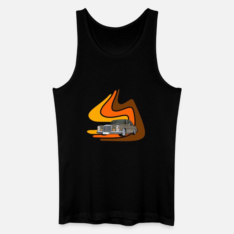 Retro Auto - Männer Bio Tank Top - Schwarz