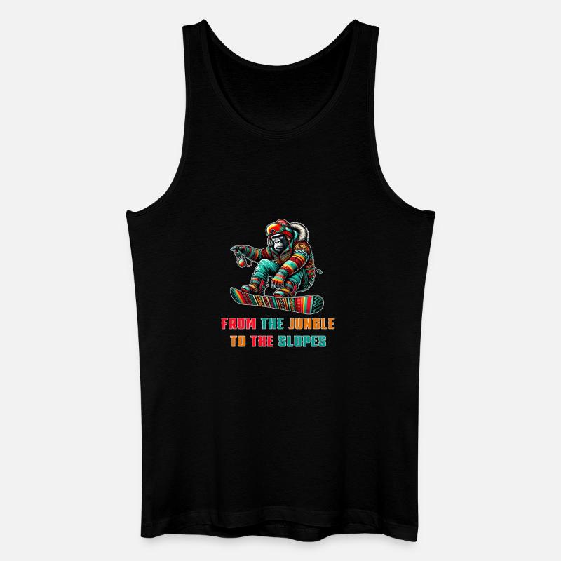 Gorilla Snowboard – Design - Männer Bio Tank Top - Schwarz