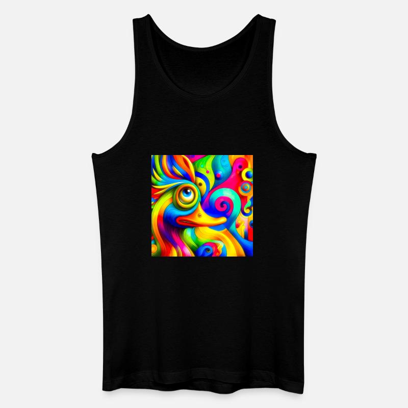 Gemälde von einer ente - Männer Bio Tank Top - Schwarz