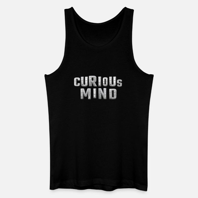curious Mind metallic 3d - Männer Bio Tank Top - Schwarz