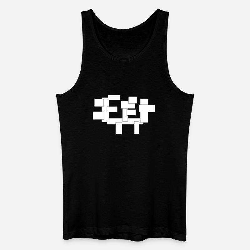 rectangles just squares in composition - Men’s Organic Tank Top - black