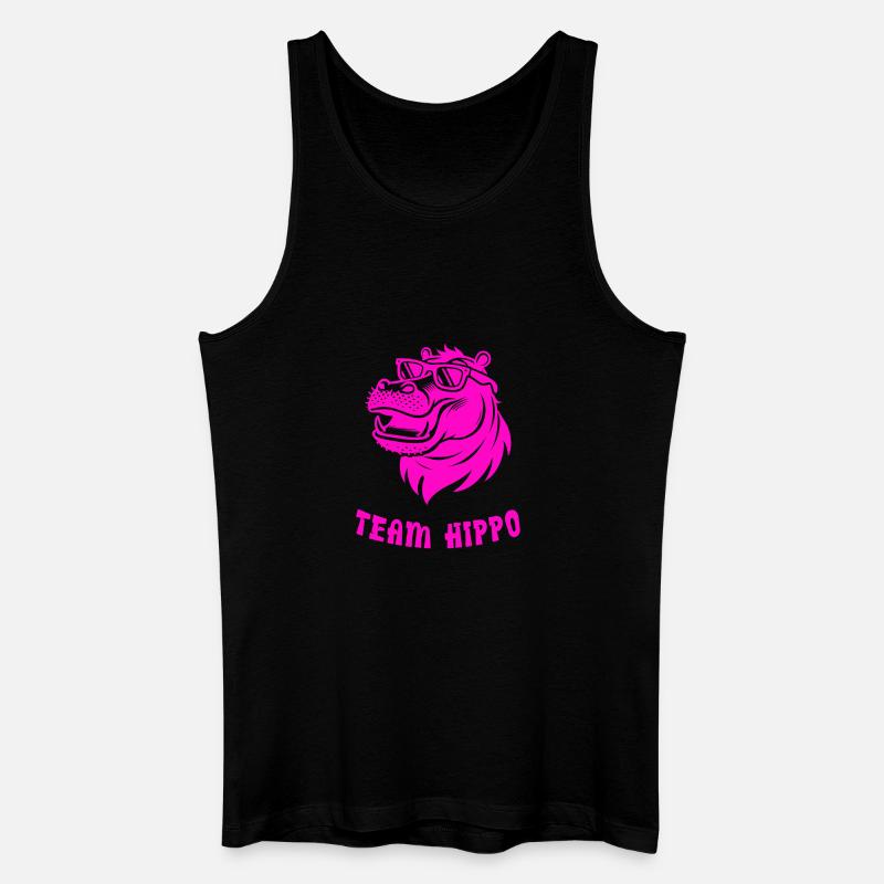 Team Hippo - Männer Bio Tank Top - Schwarz