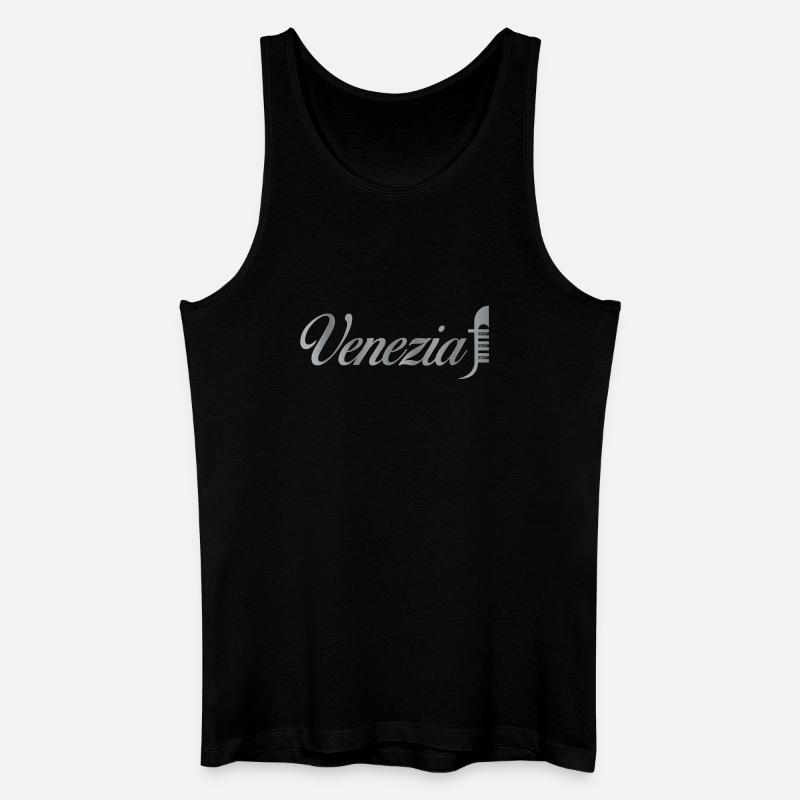 Venezia Script Metallic - Men’s Organic Tank Top - black