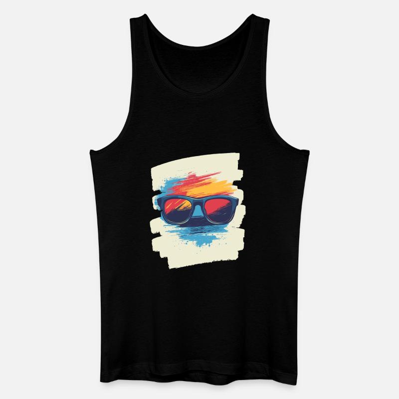 Sonnenbrille - Männer Bio Tank Top - Schwarz