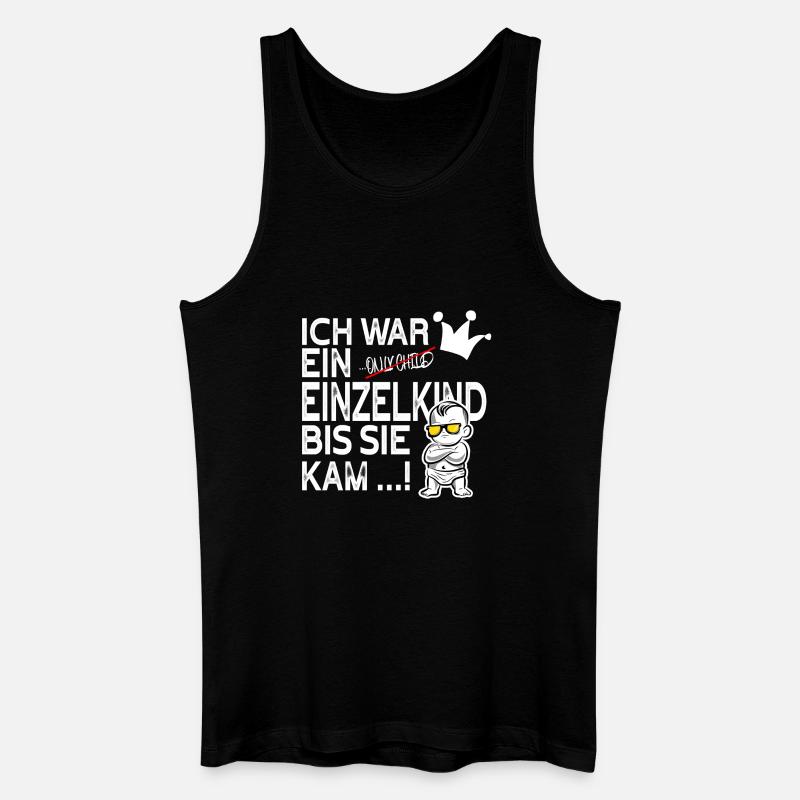 Einzelkind war gestern – Schwester kam! - Männer Bio Tank Top - Schwarz