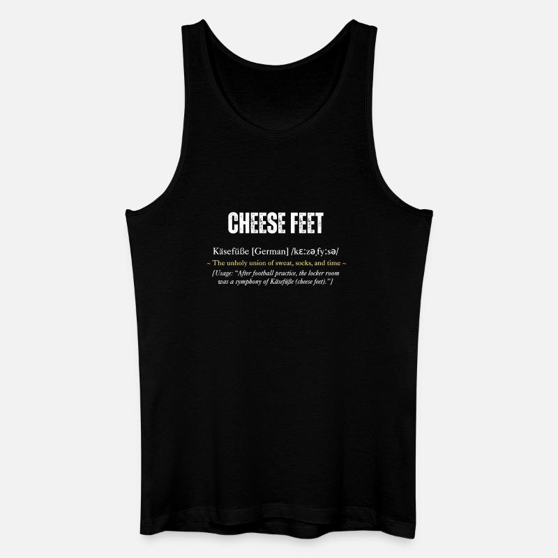 "Cheese Feet -Käsefüße" Definition mit Witz - Männer Bio Tank Top - Schwarz