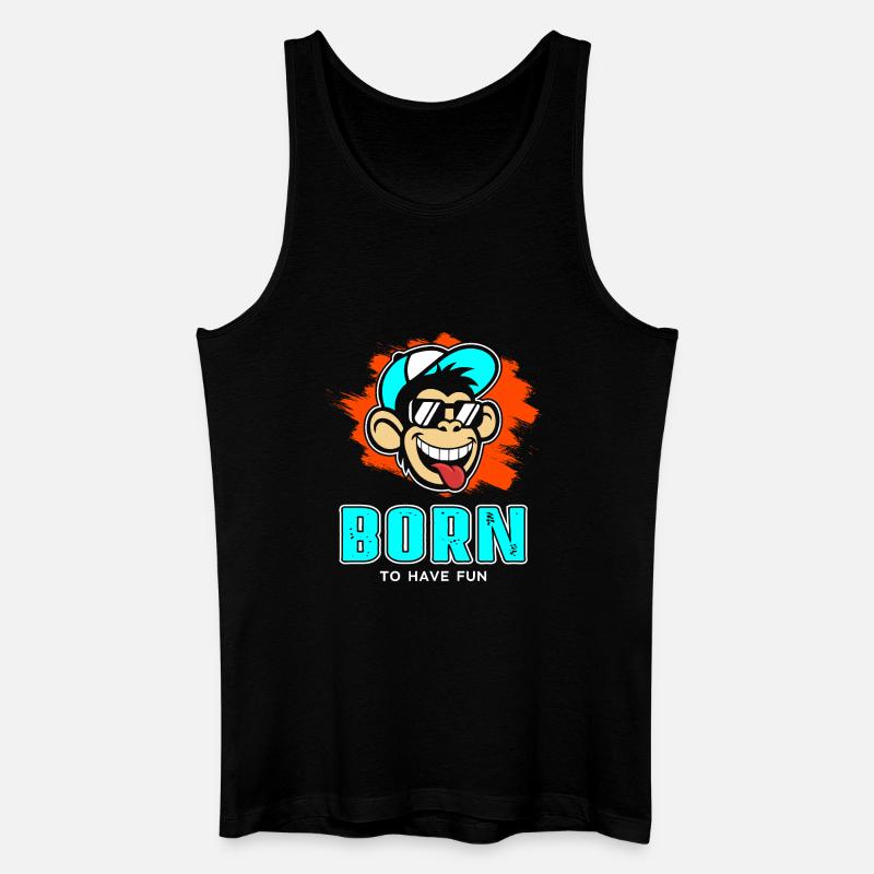 Born - Männer Bio Tank Top - Schwarz