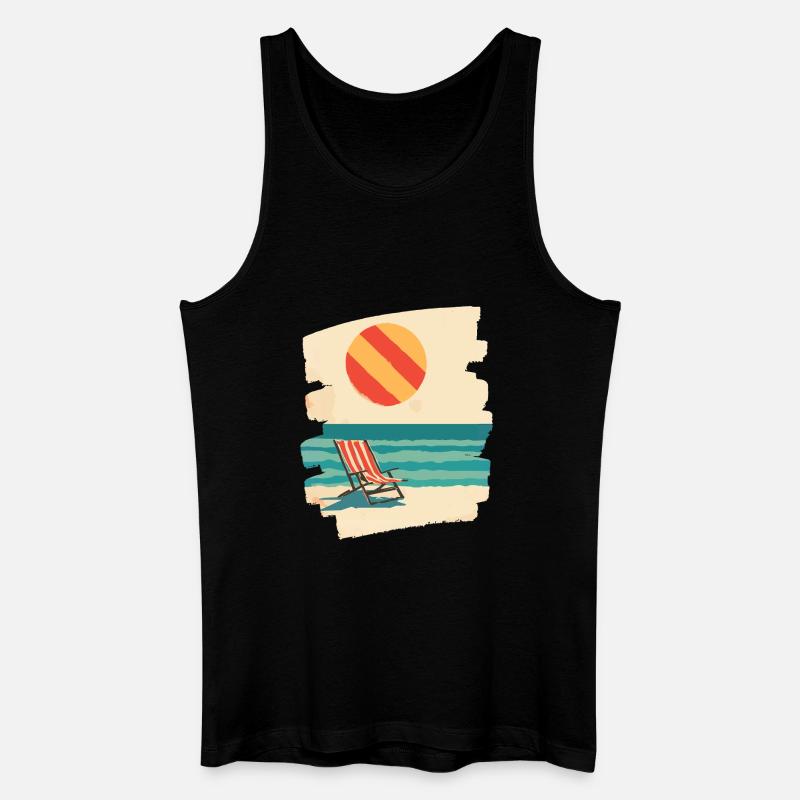 Sommer Sonne Strand - Männer Bio Tank Top - Schwarz