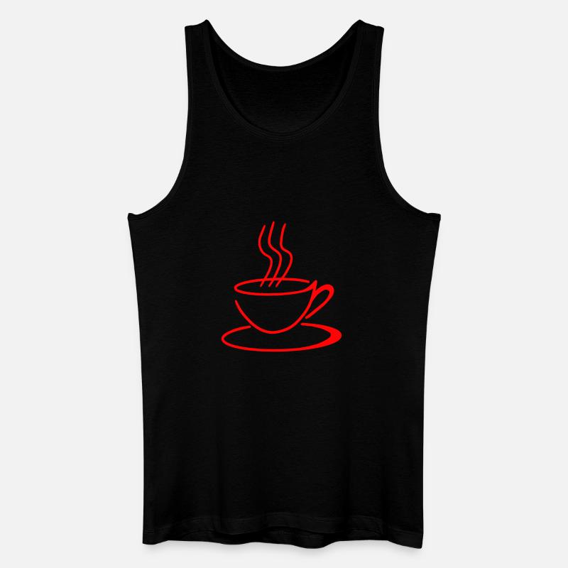 Minimalistischer und moderner Kaffee - Männer Bio Tank Top - Schwarz