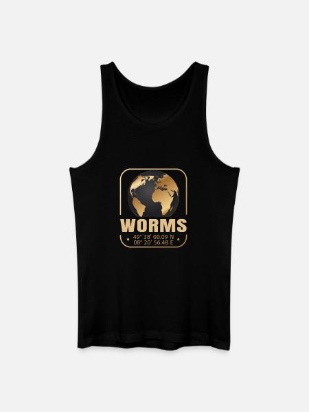 Worms - Männer Bio Tank Top - Schwarz
