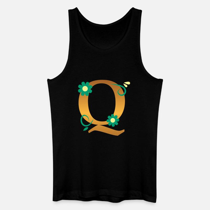Q - Männer Bio Tank Top - Schwarz