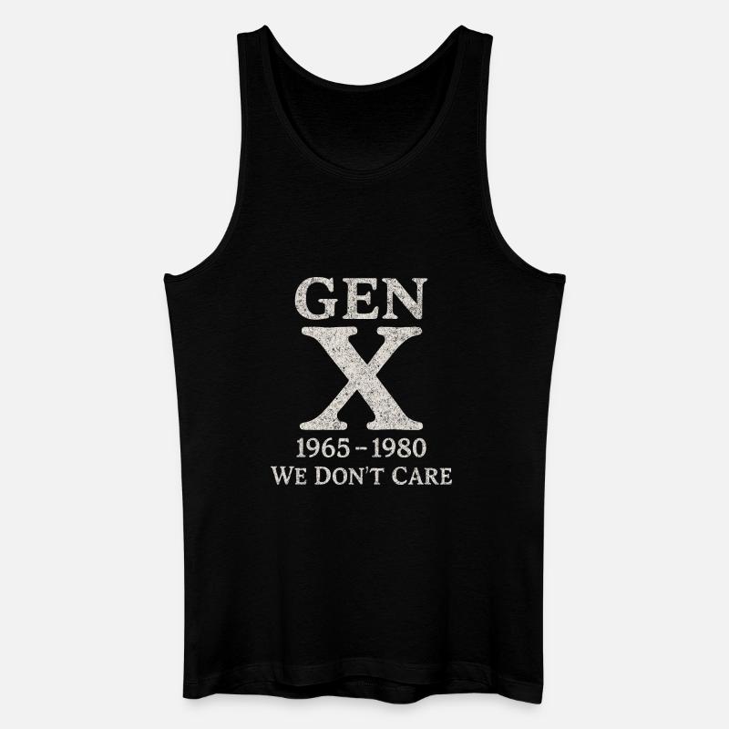Generation X - We don't care - Männer Bio Tank Top - Schwarz