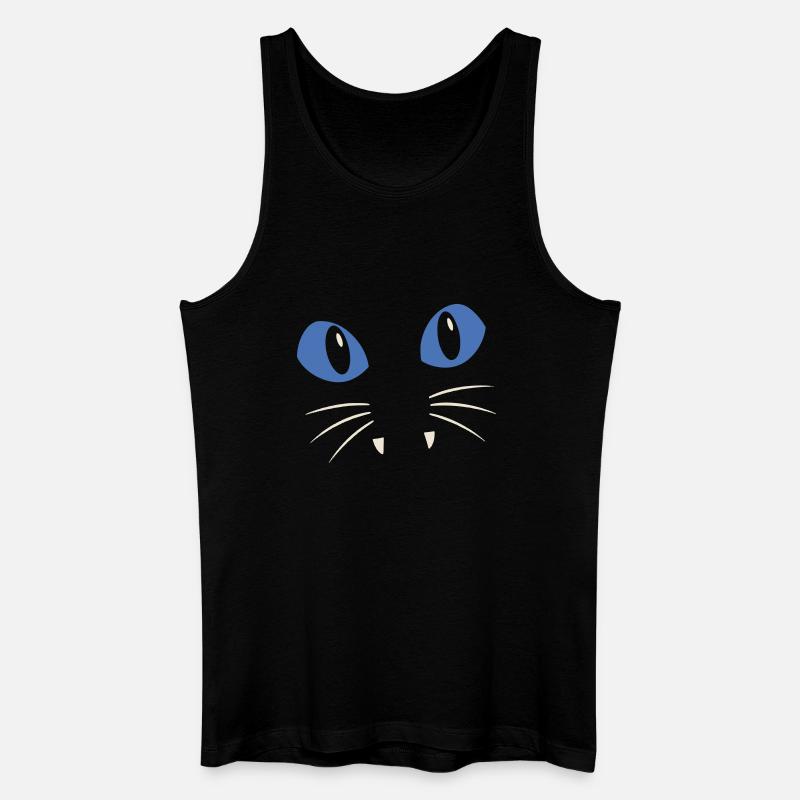 Blauäugige Katze - Männer Bio Tank Top - Schwarz