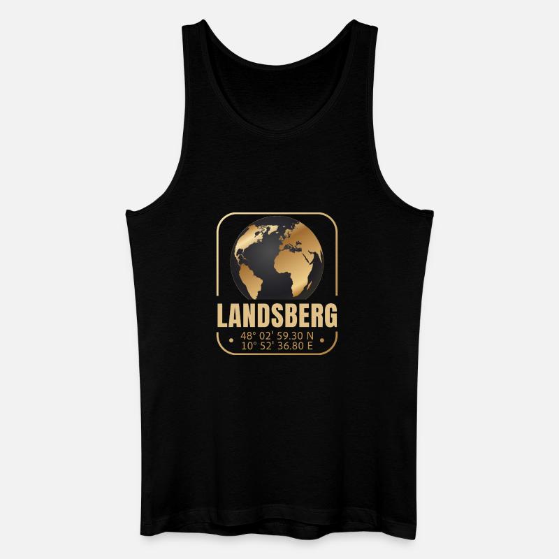 Landsberg - Männer Bio Tank Top - Schwarz