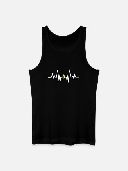 Avocado heartbeat - Men’s Organic Tank Top - black