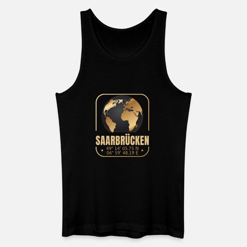 Saarbrücken - Männer Bio Tank Top - Schwarz