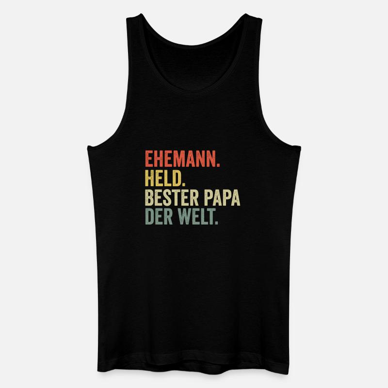 Bester Papa der Welt - Männer Bio Tank Top - Schwarz