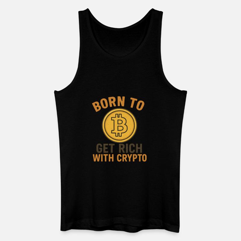 Get Rich with Crypto - Männer Bio Tank Top - Schwarz