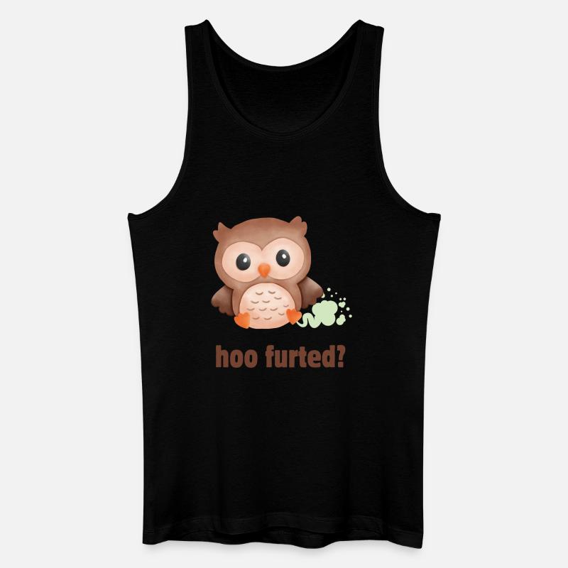 Hoo Furted Owl Gioco di parole - Canotta ecologica da uomo - nero