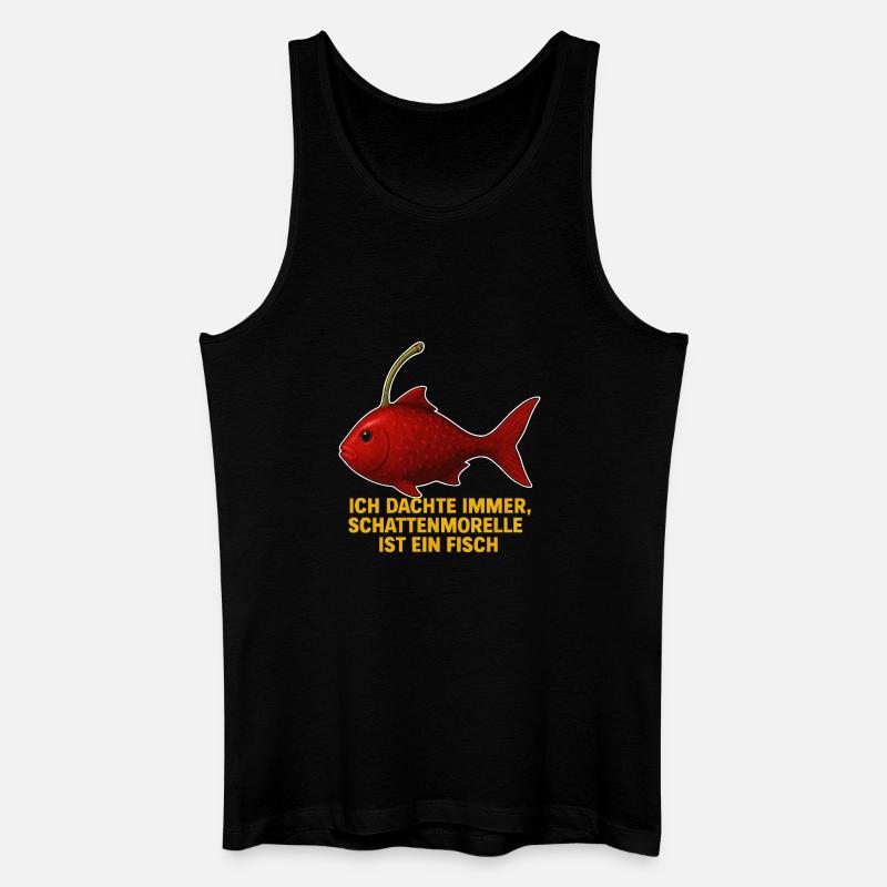 Fisch Schattenmorelle - Männer Bio Tank Top - Schwarz
