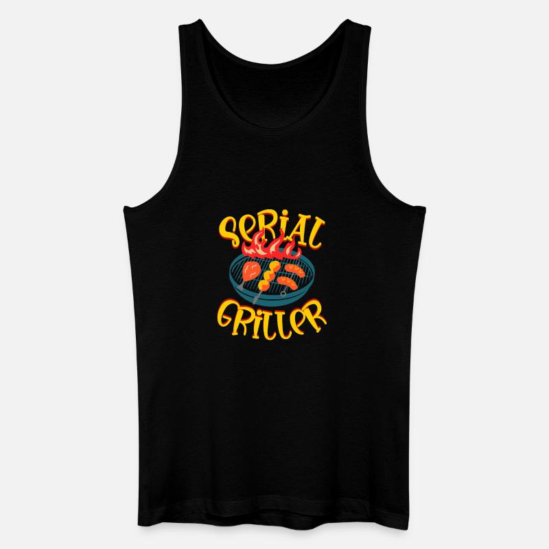 SERIAL GRILLER - Männer Bio Tank Top - Schwarz