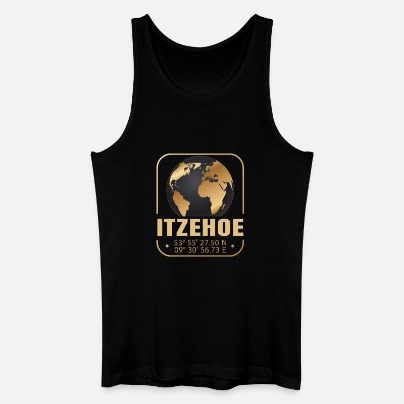 Itzehoe - Männer Bio Tank Top - Schwarz