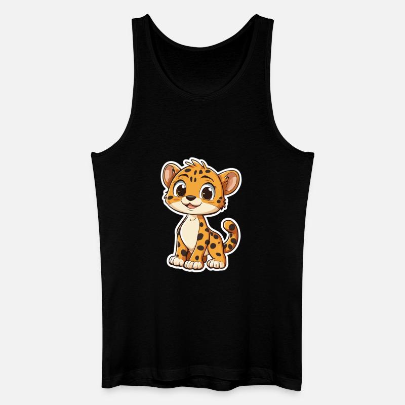 Süsser Gepard - Männer Bio Tank Top - Schwarz