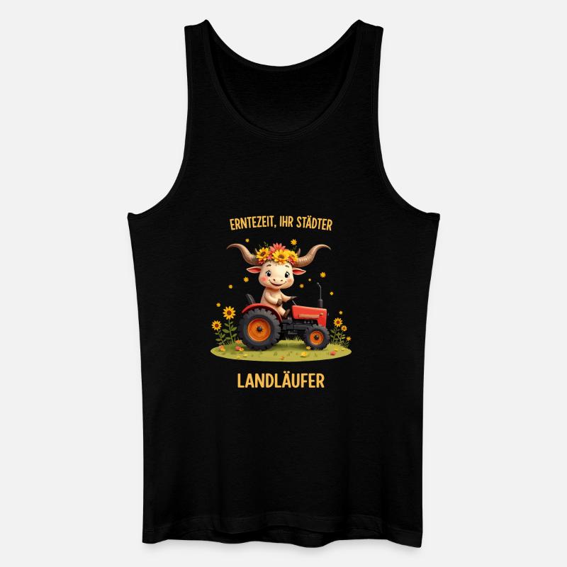 Erntezeit Landläufer - Männer Bio Tank Top - Schwarz