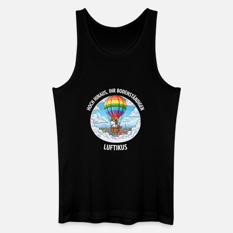 Luftikus-Einhorn - Männer Bio Tank Top - Schwarz