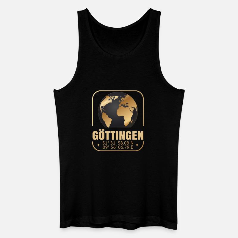 Göttingen - Männer Bio Tank Top - Schwarz