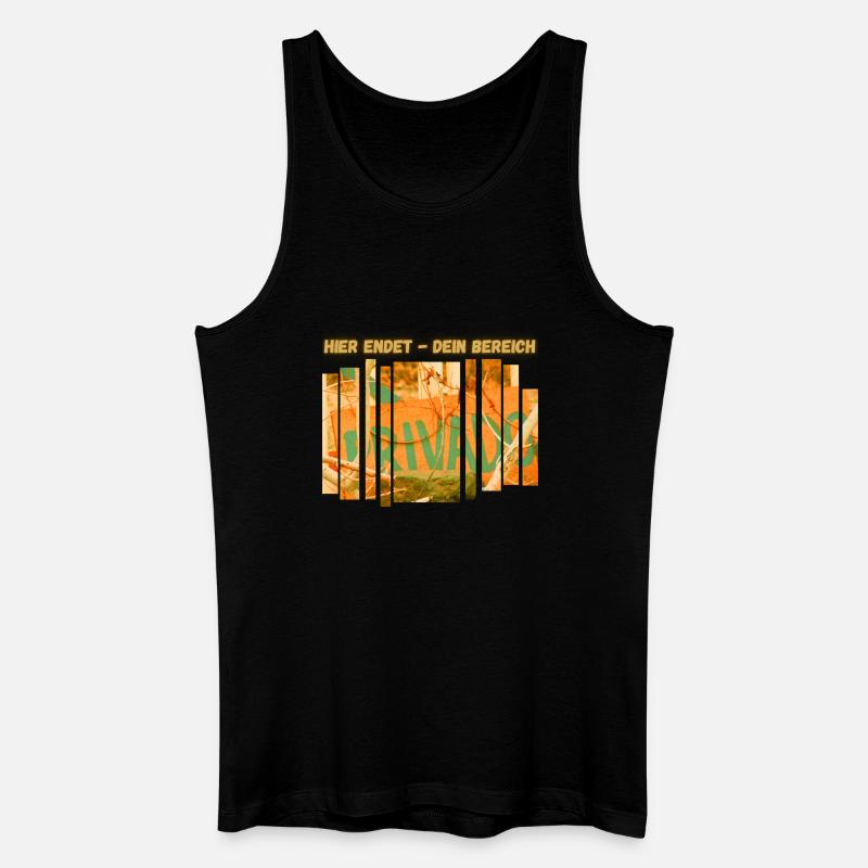Hier endet dein Bereich - Männer Bio Tank Top - Schwarz