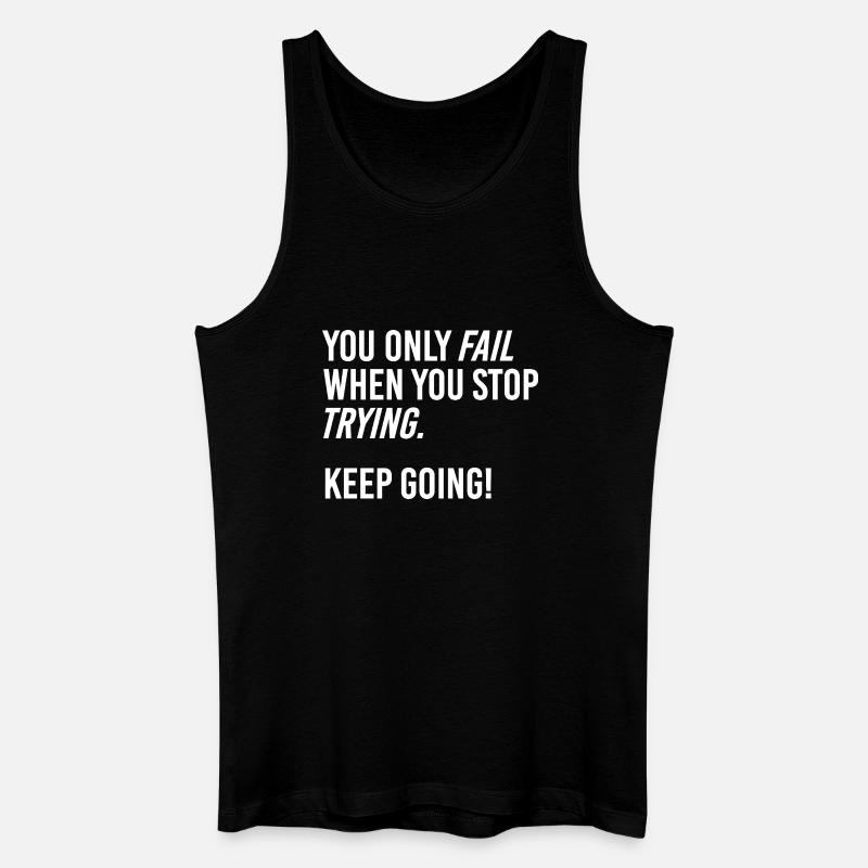 Keep going - Männer Bio Tank Top - Schwarz