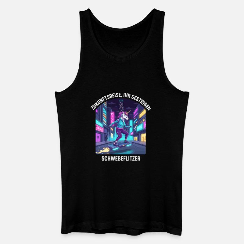 Zukunftseinhorn - Männer Bio Tank Top - Schwarz