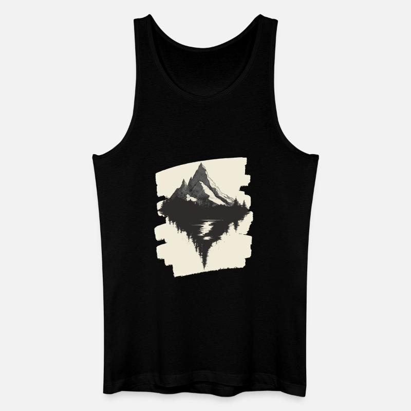 Berge Klettern Kletterer Wandern - Männer Bio Tank Top - Schwarz