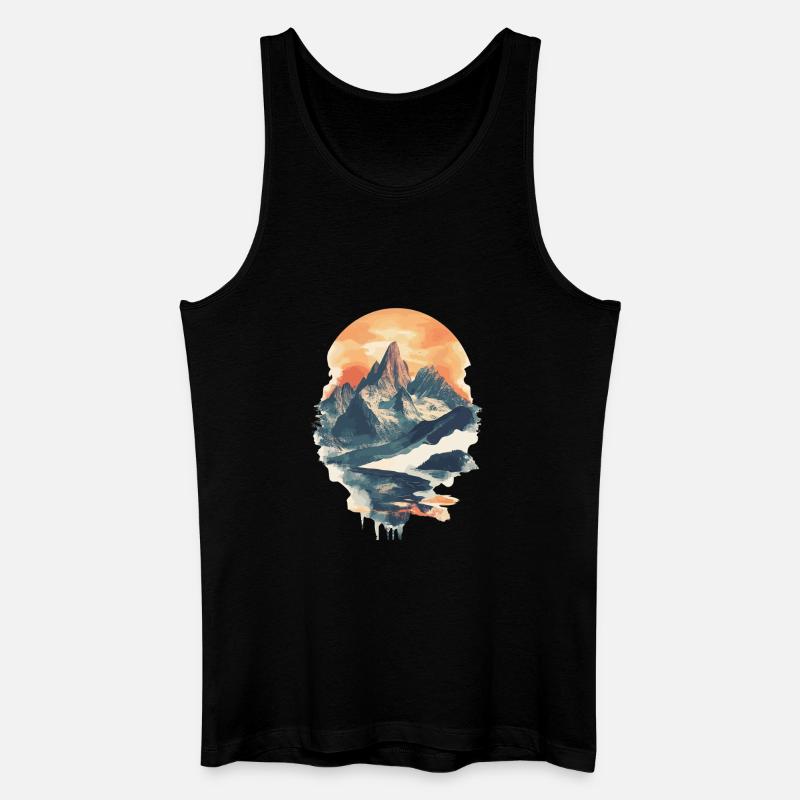 Berge Klettern Kletterer Wandern - Männer Bio Tank Top - Schwarz